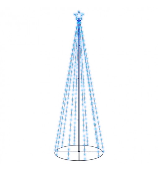 vidaXL Christmas Cone Tree Blue 310 LEDs 3x10 ft