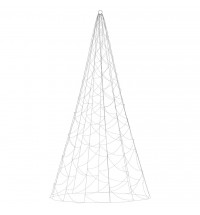 vidaXL Christmas Tree on Flagpole Warm White 500 LEDs 118.1"