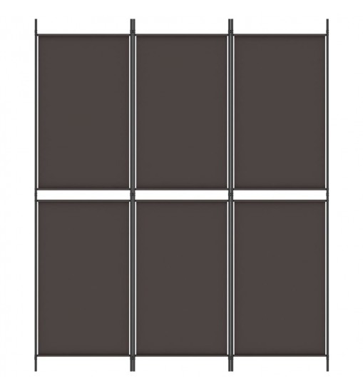 vidaXL 3-Panel Room Divider Brown 59.1"x70.9" Fabric