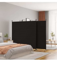 vidaXL 4-Panel Room Divider Black 274.8"x70.9" Fabric