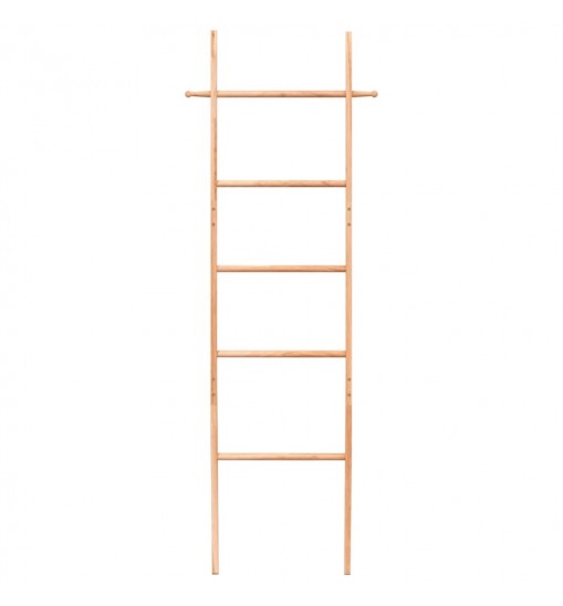 vidaXL Towel Ladder 66.9" Solid Wood Walnut