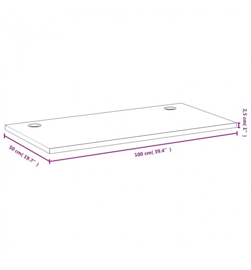 vidaXL Desk Top 39.4"x19.7"x1" Bamboo