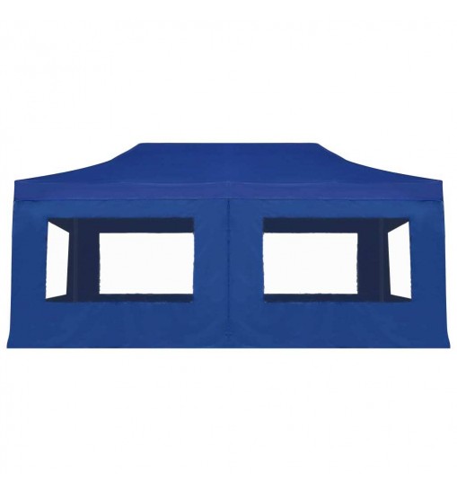 vidaXL Professional Folding Party Tent with Walls Aluminum 19.7'x9.8' Blue