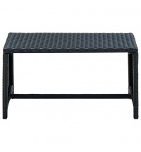 vidaXL Coffee Table Black 27.6"x15.7"x15" Poly Rattan