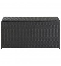 vidaXL Patio Storage Box Poly Rattan 39.3"x19.6"x19.6" Black
