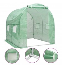 vidaXL Greenhouse 43.1 ft² 6.6'x6.6'x6.6'