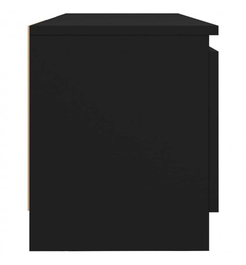 vidaXL TV Stand with LED Lights Black 47.2"x11.8"x14"