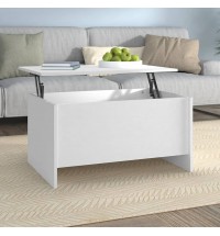 vidaXL Coffee Table White 31.5"x21.9"x16.3" Engineered Wood