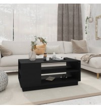 vidaXL Coffee Table Black 40.2"x21.7"x16.9" Engineered Wood