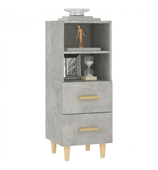 vidaXL Sideboard Concrete Gray 13.6"x13.4"x35.4" Engineered Wood