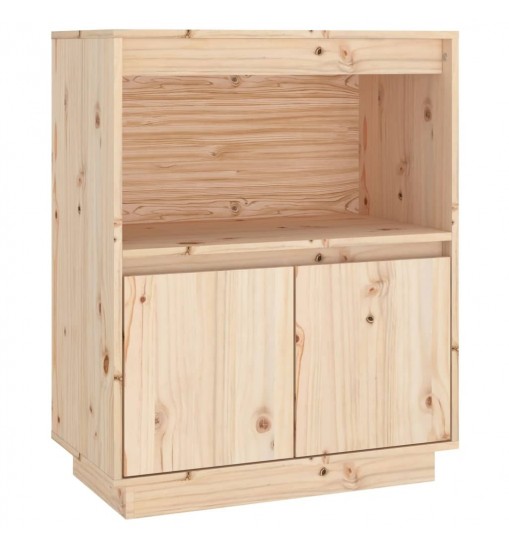 vidaXL Sideboard 23.6"x13.4"x29.5" Solid Wood Pine