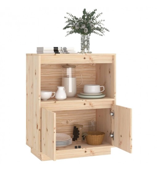 vidaXL Sideboard 23.6"x13.4"x29.5" Solid Wood Pine