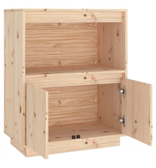 vidaXL Sideboard 23.6"x13.4"x29.5" Solid Wood Pine