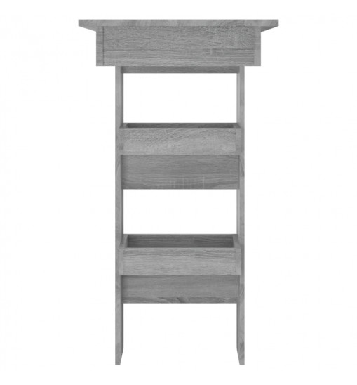 vidaXL Wall Bar Table Gray Sonoma 40.2"x17.7"x40.7" Engineered Wood