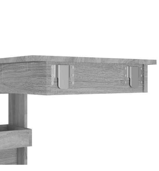 vidaXL Wall Bar Table Gray Sonoma 40.2"x17.7"x40.7" Engineered Wood