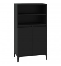 vidaXL Highboard Black 23.6"x14.2"x43.3" Engineered Wood