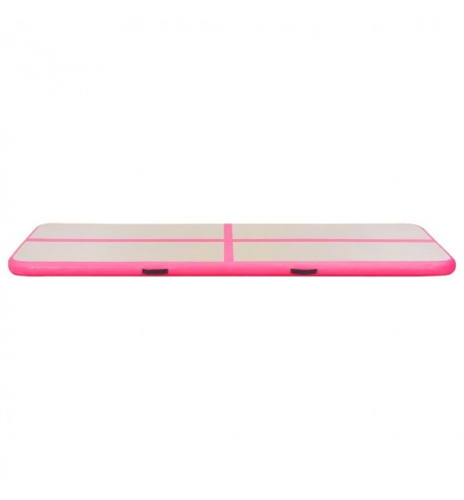 vidaXL Inflatable Gymnastics Mat with Pump 315"x39.4"x3.9" PVC Pink