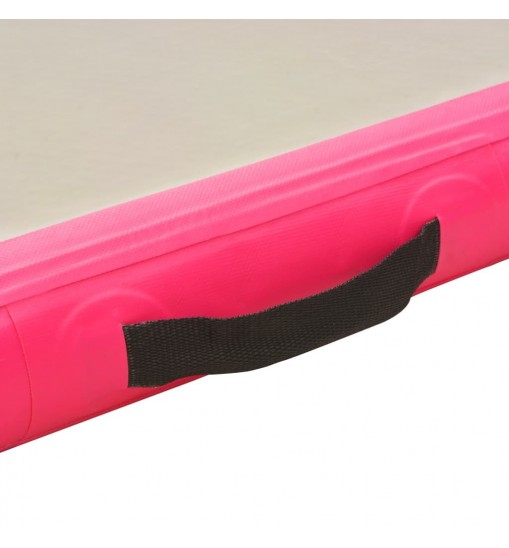 vidaXL Inflatable Gymnastics Mat with Pump 315"x39.4"x3.9" PVC Pink