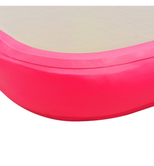 vidaXL Inflatable Gymnastics Mat with Pump 315"x39.4"x3.9" PVC Pink
