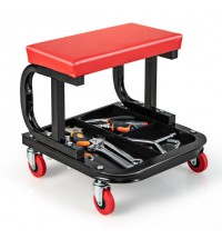 Rolling Creeper with Classified Tool Tray and Cushioned Seat