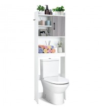 4-Tier Space-saving Toilet Sorage Cabinet with Open Shelves