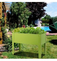 24.5 x 12.5 Inch Outdoor Elevated Garden Plant Stand Flower Bed Box