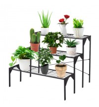 3 Tier Outdoor Metal Heavy Duty Modern for Multiple Plant Display Stand Rack