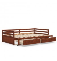 Extendable Twin to King Daybed with Trundle and 2 Storage Drawers