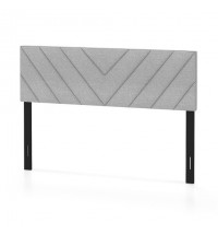 Linen Upholstered Headboard for Full and Queen Size Bed Frames-Gray