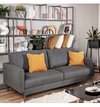 Modern Loveseat with Comfy Backrest Cushions-Gray