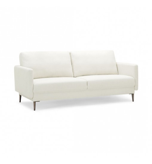 Modern Loveseat with Comfy Backrest Cushions-Gray