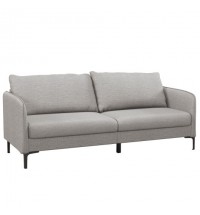 Modern 76 Inch Loveseat Sofa Couch for Apartment Dorm with Metal Legs-Gray