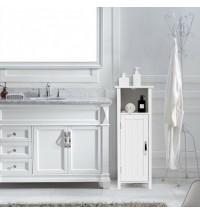 1-Door Freestanding Bathroom Cabinet with Open Shelf