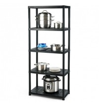 5-Tier Storage Shelving Freestanding Heavy Duty Rack in Small Space or Room Corner