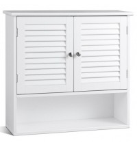 Double Doors Shelves Bathroom Wall Storage Cabinet