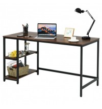 47"/55" Computer Desk Office Study Table Workstation Home with Adjustable Shelf Rustic Brown-M