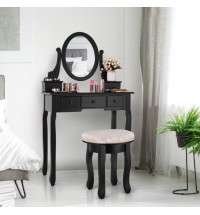 Vanity Makeup Table Set Bedroom Furniture with Padded Stool