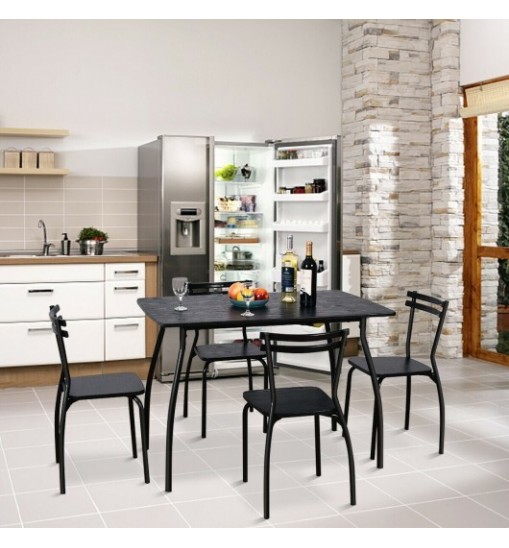 5 Pieces Dining Table Set with 4 Chairs