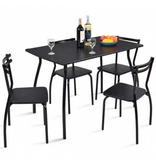 5 Pieces Dining Table Set with 4 Chairs