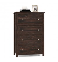 4 Drawer Dresser for Closet Hallway Living Room Nursery-Brown