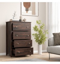 4 Drawer Dresser for Closet Hallway Living Room Nursery-Brown