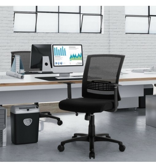 Adjustable Mid Back Mesh Office Chair with Lumbar Support Adjustable Mid Back Mesh Office Chair with Lumbar Support