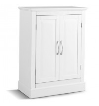 2-Door Freestanding Bathroom Cabinet with Adjustable Shelves-White