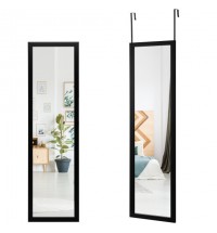 Full Length Wall Mounted Mirror with PS Frame and Explosion-proof Film-Black