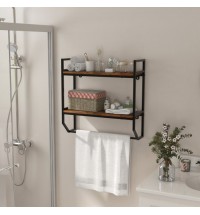 Over the Toilet Shelf Wall Mounted with Metal Frame for Bathroom