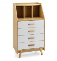 4-Drawer Dresser with 2 Anti-Tipping Kits for Bedroom-Natural