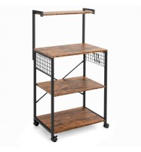 4-Tier Kitchen Baker's Rack on Wheels