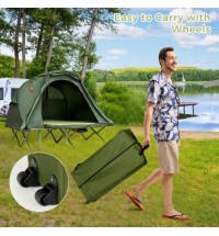 2-Person Outdoor Camping Tent with External Cover-Green