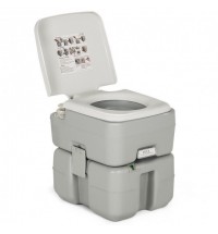 5.3 Gallon Portable Travel Toilet with Piston Pump Flush