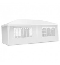 10 x 20 Feet 6 Sidewalls Canopy Tent with Carry Bag-White